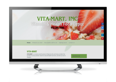 Vita Mart website designed by serva+ website design based in southeast ga